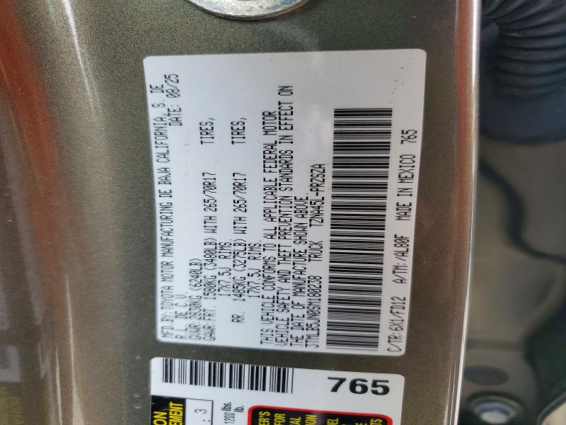 2025 Toyota Tacoma მანქანა იყიდება აუქციონზე, vin: 3TMLB5JN0SM180238, აუქციონის ნომერი: 65209776