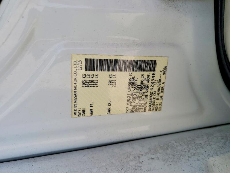 Aukcja sprzedaży 2016 Nissan Maxima, vin: 1N4AA6AP6GC428346, numer aukcji: 65186786