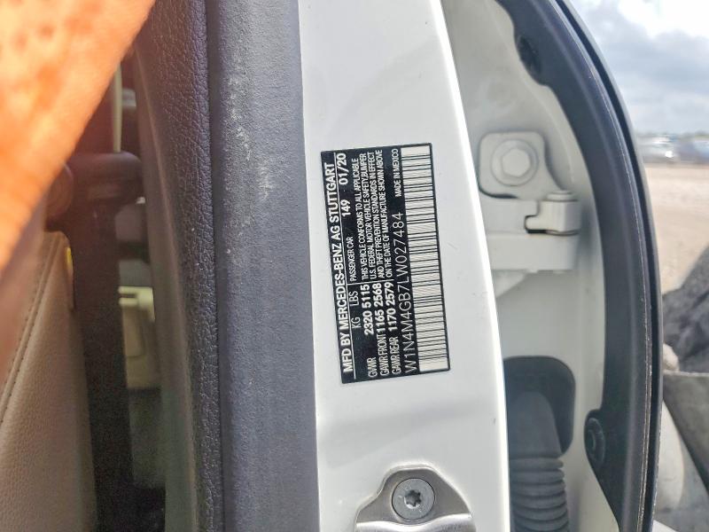2020 Mercedes-benz Glb მანქანა იყიდება აუქციონზე, vin: W1N4M4GB7LW027484, აუქციონის ნომერი: 67250336