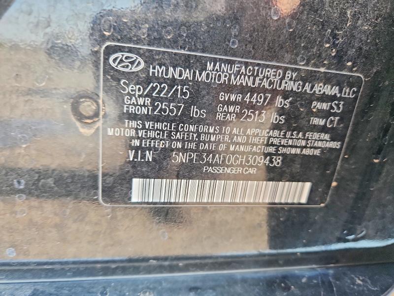 Продаж на аукціоні авто 2016 Hyundai Sonata, vin: 5NPE34AF0GH309438, номер лоту: 63935136
