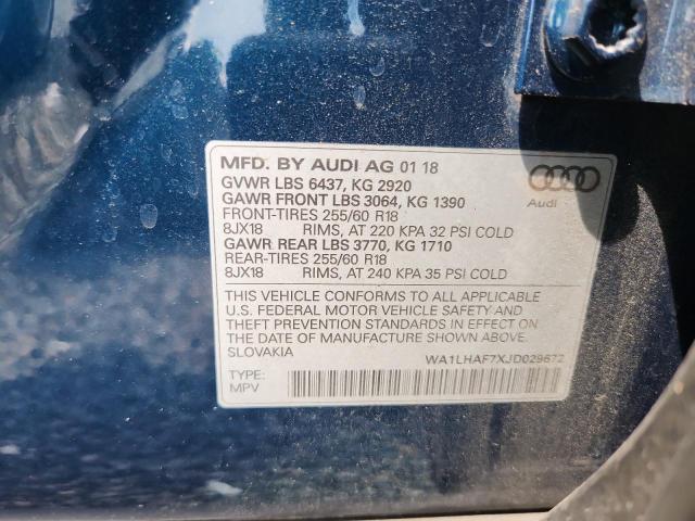 Продажа на аукционе авто 2018 Audi Q7, vin: WA1LHAF7XJD029672, номер лота: 67136196
