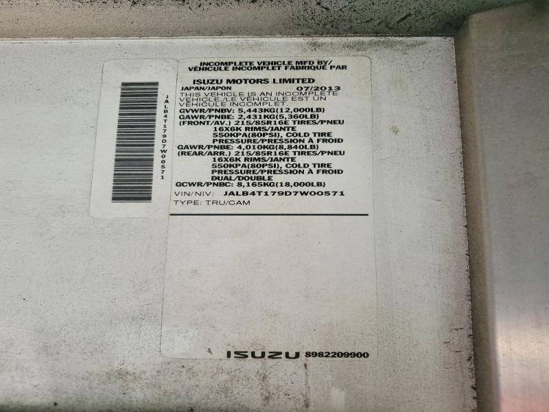 Aukcja sprzedaży 2013 Isuzu Npr Hd, vin: JALB4T179D7W00571, numer aukcji: 65315826
