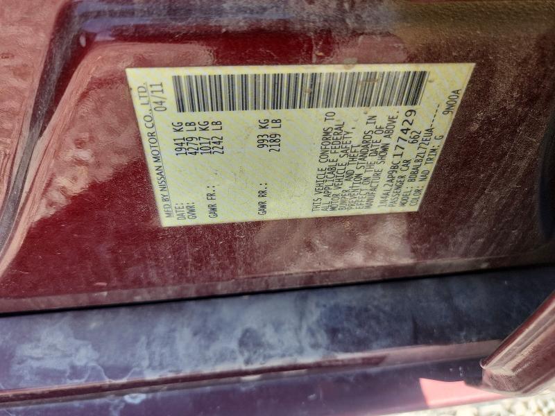 Продаж на аукціоні авто 2011 Nissan Altima, vin: 1N4AL2AP9BC177429, номер лоту: 65465766