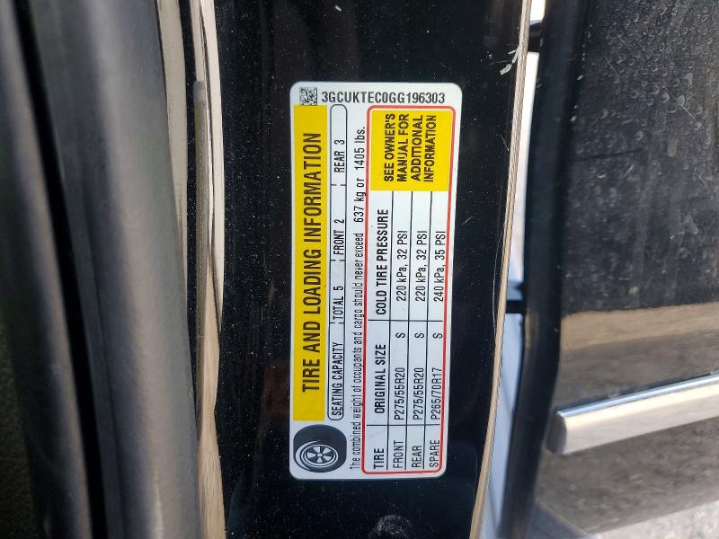 67127236 :رقم المزاد ، 3GCUKTEC0GG196303 vin ، 2016 Chevrolet Silverado مزاد بيع