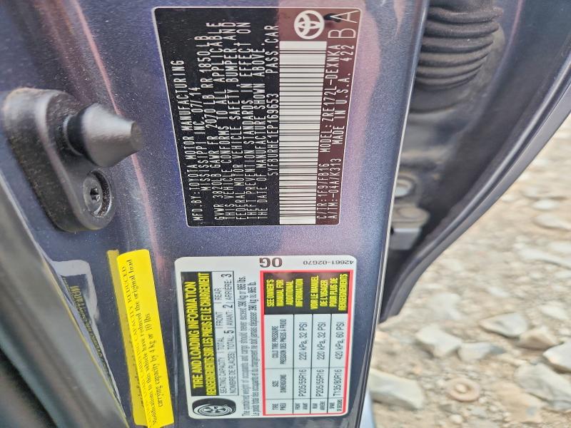 Продаж на аукціоні авто 2014 Toyota Corolla, vin: 5YFBURHE1EP169653, номер лоту: 63687986