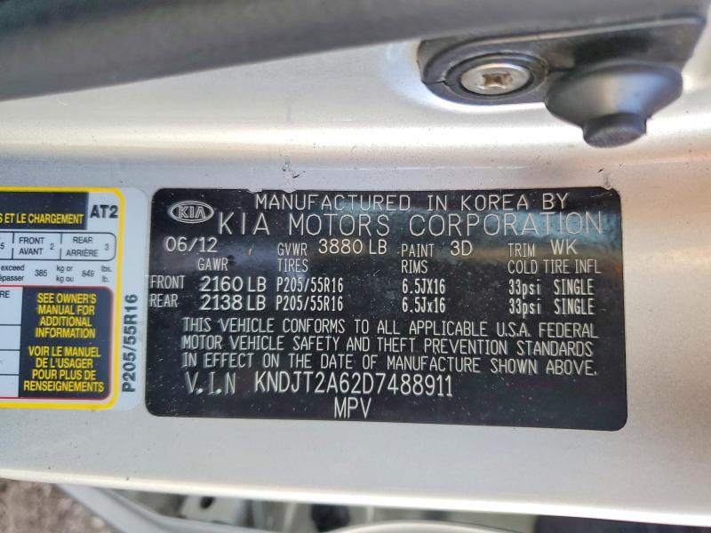 Продаж на аукціоні авто 2013 Kia Soul, vin: KNDJT2A62D7488911, номер лоту: 66164016