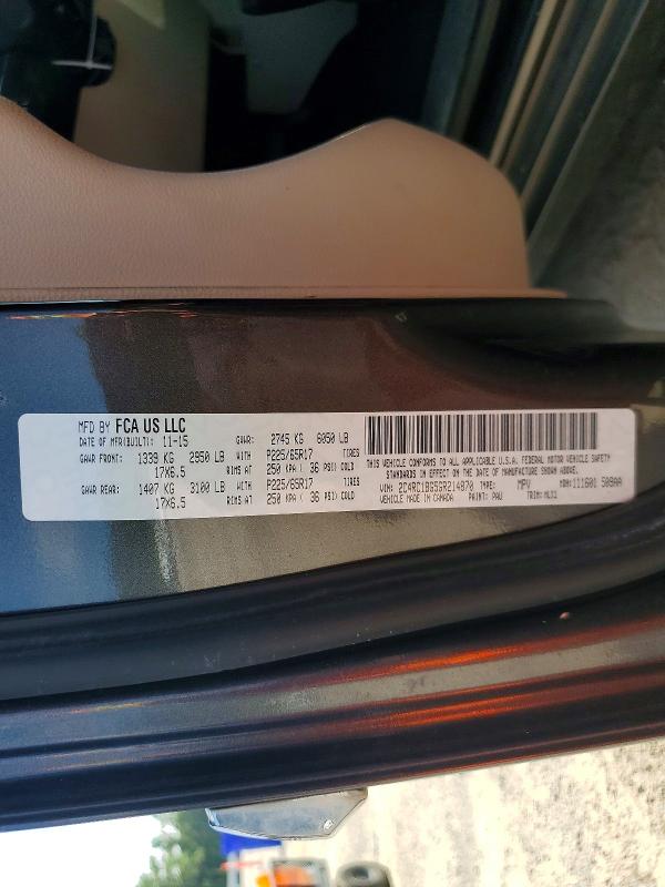 66074066 :رقم المزاد ، 2C4RC1BG5GR214870 vin ، 2016 Chrysler Town & Country مزاد بيع