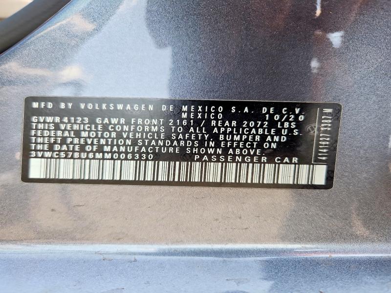 Продаж на аукціоні авто 2021 Volkswagen Jetta, vin: 3VWC57BU6MM006330, номер лоту: 66425326