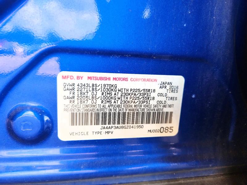 Aukcja sprzedaży 2016 Mitsubishi Outlander Sport, vin: JA4AP3AU8GZ041950, numer aukcji: 64509006