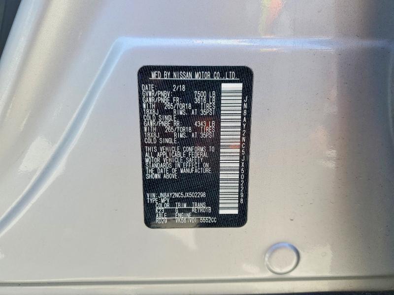 Aukcja sprzedaży 2018 Nissan Armada, vin: JN8AY2NC5JX502298, numer aukcji: 65434336