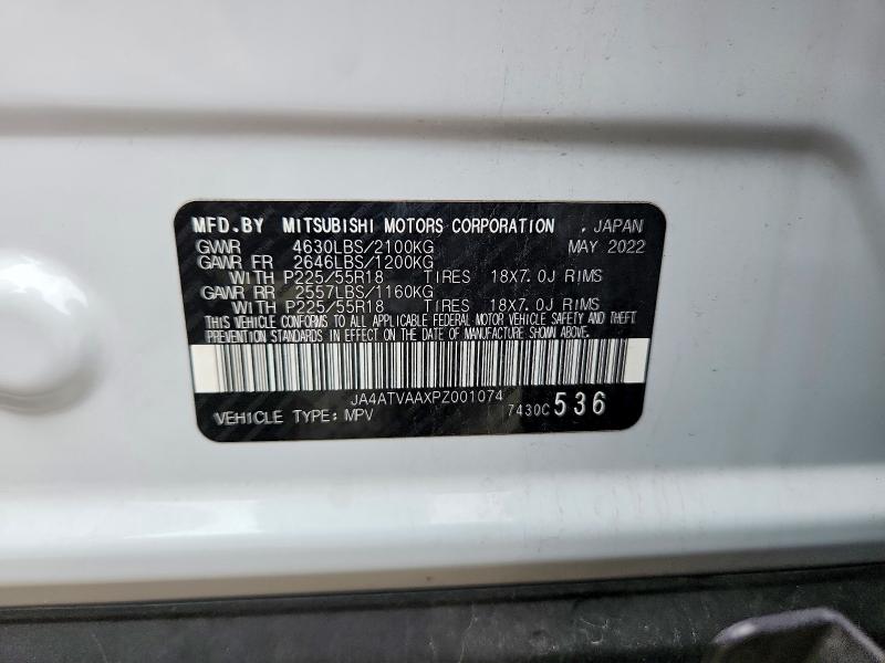Aukcja sprzedaży 2023 Mitsubishi Eclipse Cross, vin: JA4ATVAAXPZ001074, numer aukcji: 65287996