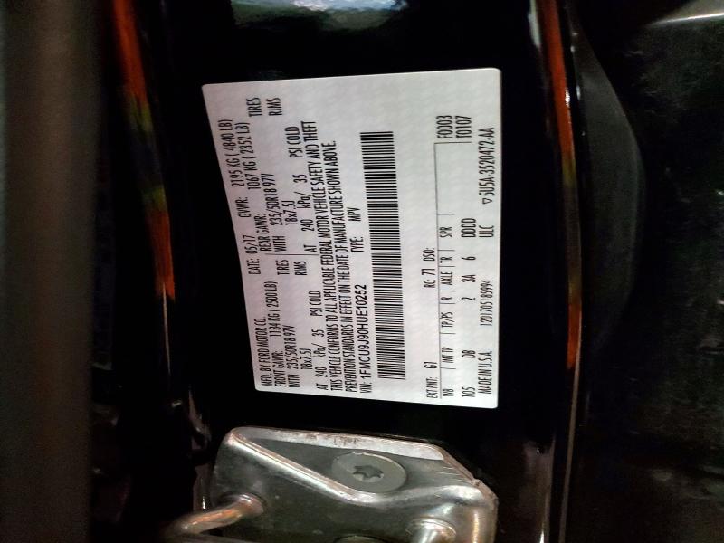 66179816 :رقم المزاد ، 1FMCU9J90HUE10252 vin ، 2017 Ford Escape مزاد بيع