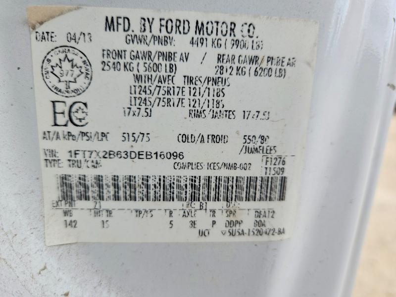 2013 Ford F250 მანქანა იყიდება აუქციონზე, vin: 1FT7X2B63DEB16096, აუქციონის ნომერი: 61557996