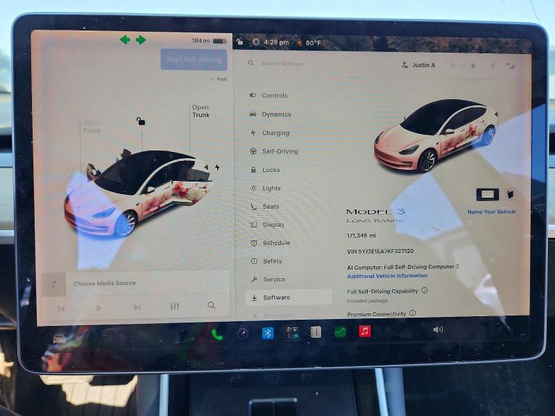 Продажа на аукционе авто 2019 Tesla Model 3, vin: 5YJ3E1EA7KF327120, номер лота: 64124416