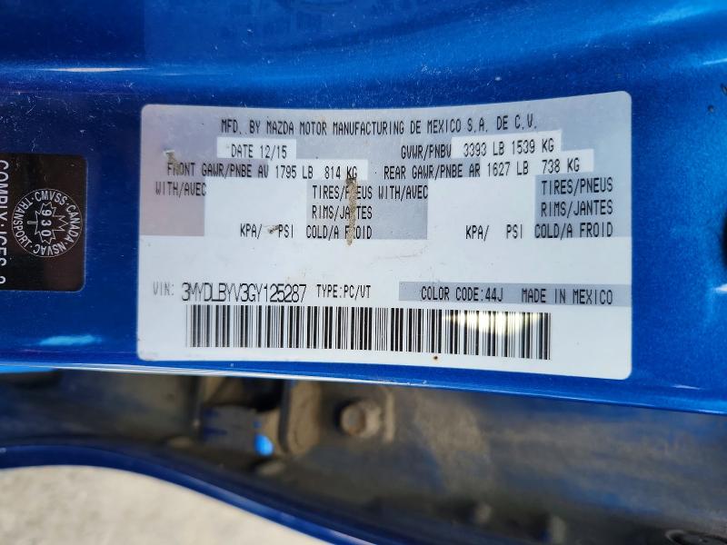 Aukcja sprzedaży 2016 Toyota Yaris, vin: 3MYDLBYV3GY125287, numer aukcji: 65625976