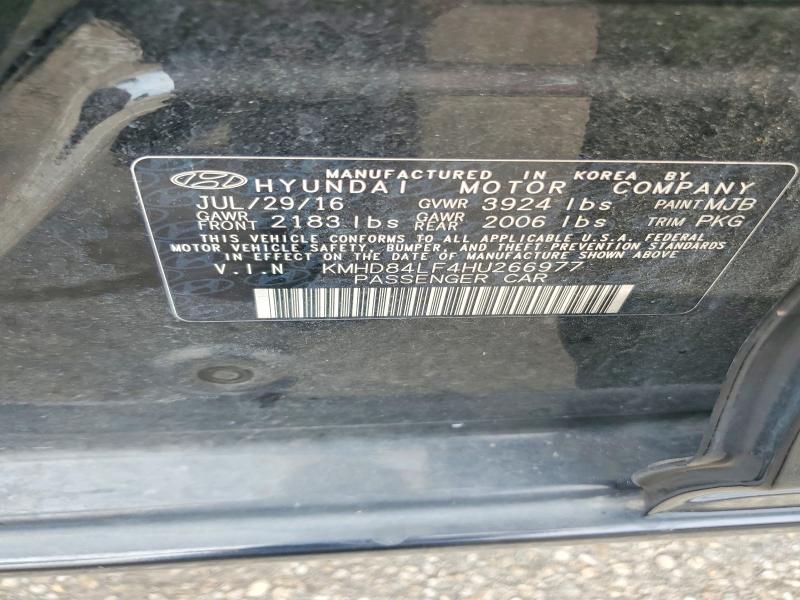 Продаж на аукціоні авто 2017 Hyundai Elantra, vin: KMHD84LF4HU266977, номер лоту: 64999466