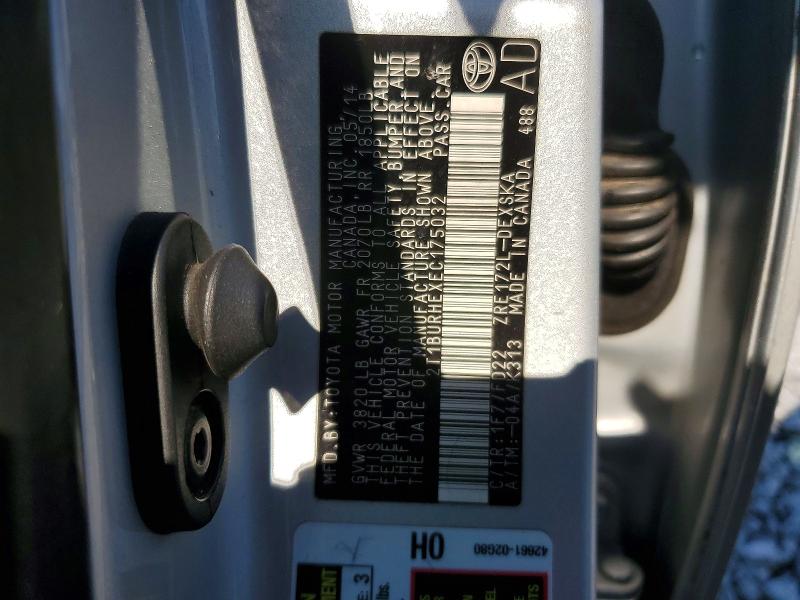 Aukcja sprzedaży 2014 Toyota Corolla, vin: 2T1BURHEXEC175032, numer aukcji: 67255196