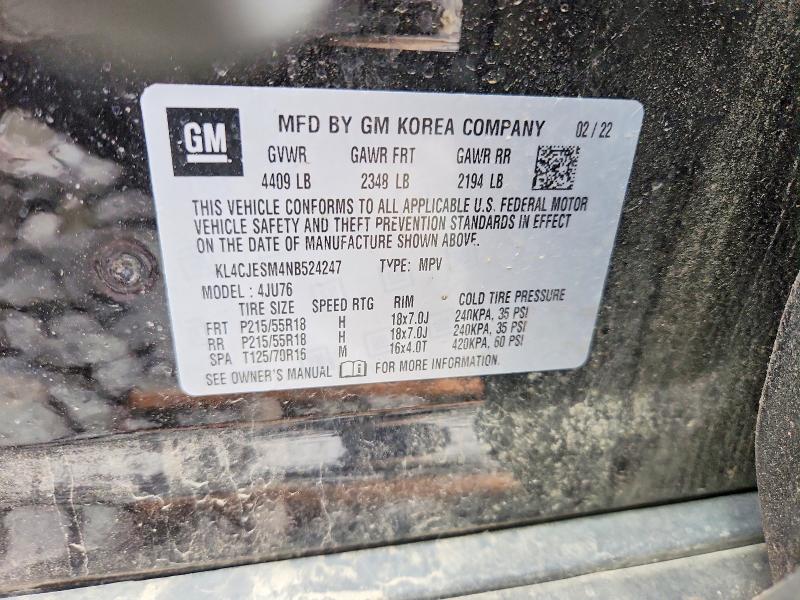 Продаж на аукціоні авто 2022 Buick Encore, vin: KL4CJESM4NB524247, номер лоту: 64590656