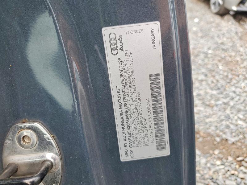 Продажа на аукционе авто 2005 Audi Tt, vin: TRUWF28NX51006044, номер лота: 65283466