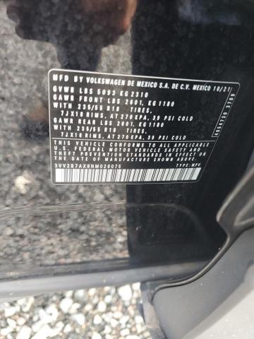 2022 Volkswagen Tiguan მანქანა იყიდება აუქციონზე, vin: 3VV2B7AX8NM028075, აუქციონის ნომერი: 63540366