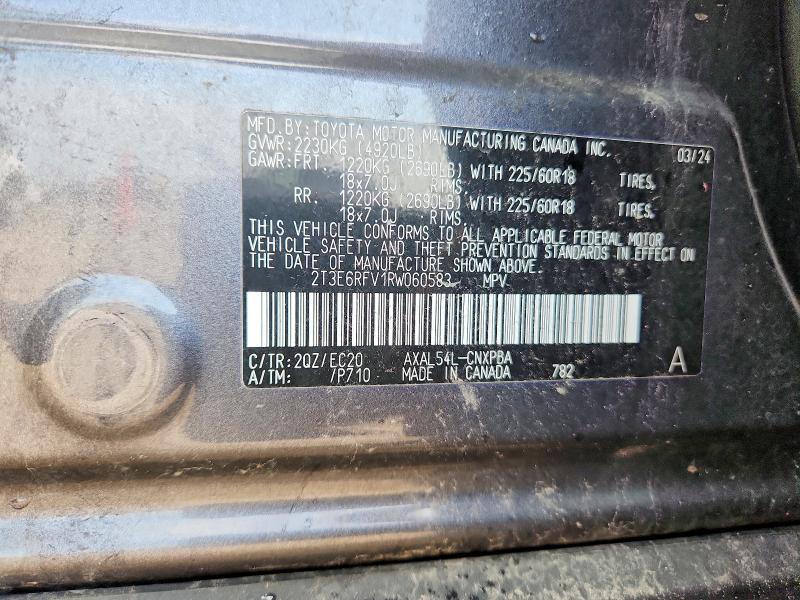 Aukcja sprzedaży 2024 Toyota Rav4, vin: 2T3E6RFV1RW060583, numer aukcji: 65594426