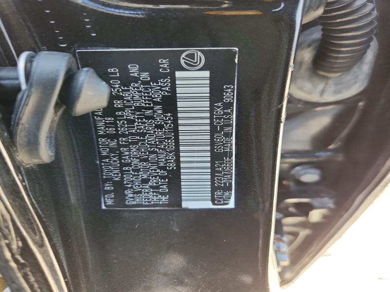 Aukcja sprzedaży 2018 Lexus Es, vin: 58ABK1GG6JU115454, numer aukcji: 65866056