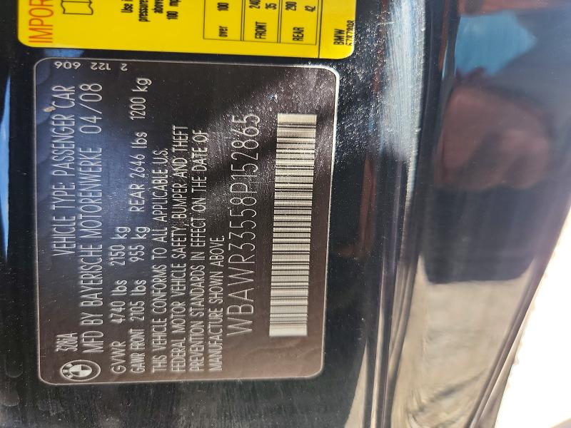 Продажа на аукционе авто 2008 Bmw 328, vin: WBAWR33558P152865, номер лота: 65648886