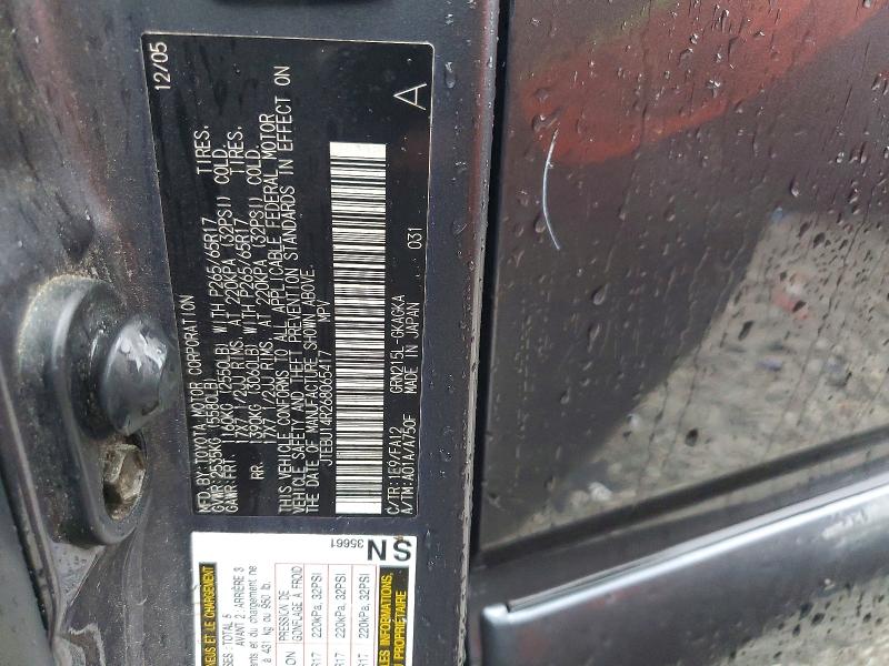 2006 Toyota 4runner მანქანა იყიდება აუქციონზე, vin: JTEBU14R268065417, აუქციონის ნომერი: 64713296