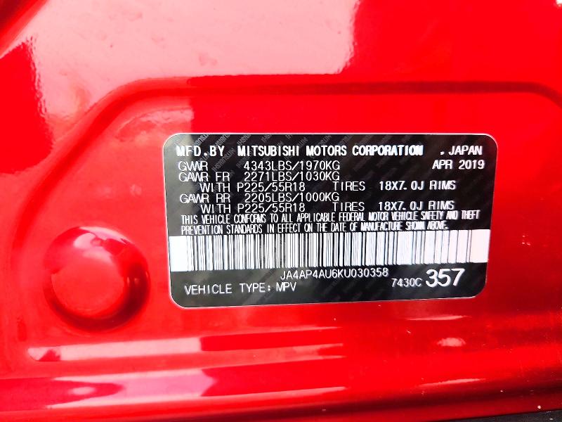 Aukcja sprzedaży 2019 Mitsubishi Outlander Sport, vin: JA4AP4AU6KU030358, numer aukcji: 66115726