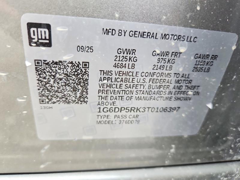 Aukcja sprzedaży 2026 Cadillac Ct5, vin: 1G6DP5RK3T0106397, numer aukcji: 67190036