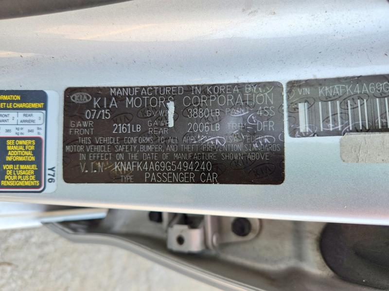 Продаж на аукціоні авто 2016 Kia Forte, vin: KNAFK4A69G5494240, номер лоту: 64762486