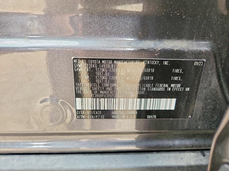 2023 Toyota Rav4 მანქანა იყიდება აუქციონზე, vin: 4T3B6RFV3PU138930, აუქციონის ნომერი: 63738046