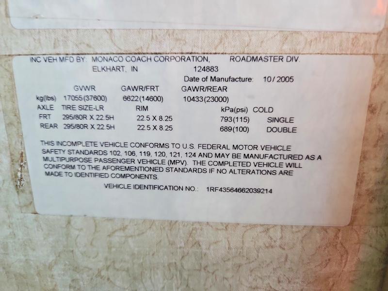 Aukcja sprzedaży 2006 Monaco Windsor, vin: 1RF43564662039214, numer aukcji: 65489066