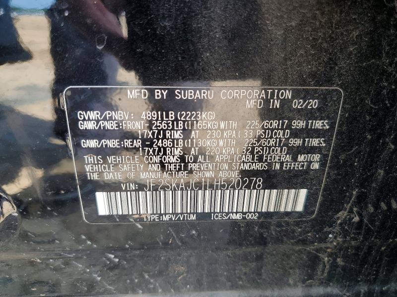 Aukcja sprzedaży 2020 Subaru Forester, vin: JF2SKAJC1LH520278, numer aukcji: 65180896