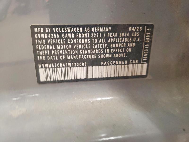 65603256 :رقم المزاد ، WVWHA7CD4PW192005 vin ، 2023 Volkswagen Gti مزاد بيع