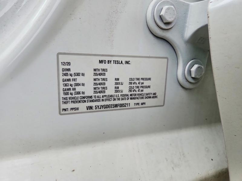 Продажа на аукционе авто 2021 Tesla Model Y, vin: 5YJYGDEE5MF085211, номер лота: 64361916