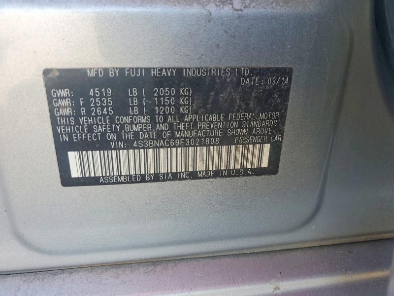 Aukcja sprzedaży 2015 Subaru Legacy, vin: 4S3BNAC69F3021808, numer aukcji: 65623096