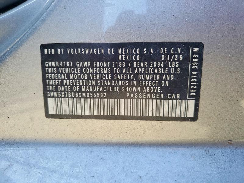 Продаж на аукціоні авто 2025 Volkswagen Jetta, vin: 3VW5X7BU6SM055592, номер лоту: 68242026