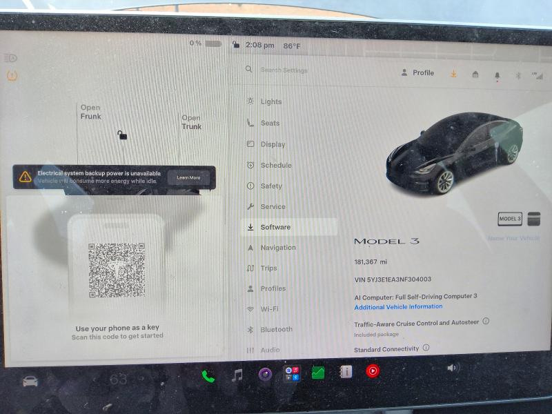 Aukcja sprzedaży 2022 Tesla Model 3, vin: 5YJ3E1EA3NF304003, numer aukcji: 64496806