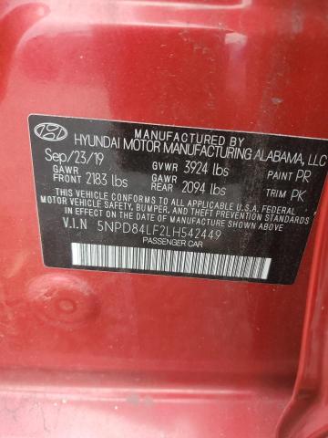 Продаж на аукціоні авто 2020 Hyundai Elantra, vin: 5NPD84LF2LH542449, номер лоту: 65580596