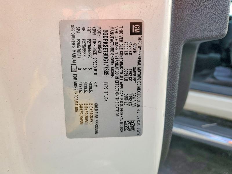 Aukcja sprzedaży 2013 Chevrolet Silverado, vin: 3GCPKSE79DG177335, numer aukcji: 66485226