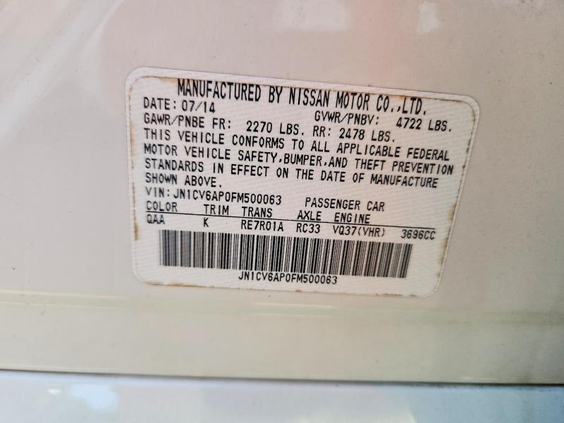 Продажа на аукционе авто 2015 Infiniti Q40, vin: JN1CV6AP0FM500063, номер лота: 64358456