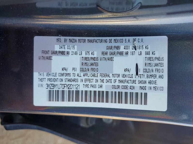 Продажа на аукционе авто 2015 Mazda 3, vin: 3MZBM1U70FM201121, номер лота: 60273666