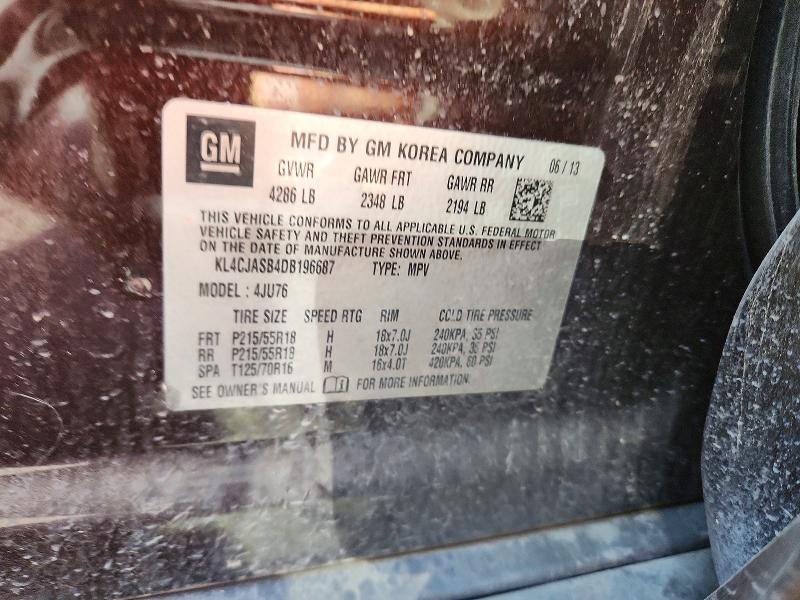 65823236 :رقم المزاد ، KL4CJASB4DB196687 vin ، 2013 Buick Encore مزاد بيع