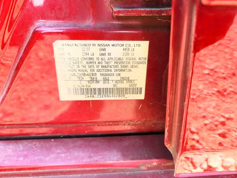 Продажа на аукционе авто 2008 Nissan Altima, vin: 1N4BL21E98N462809, номер лота: 65551976