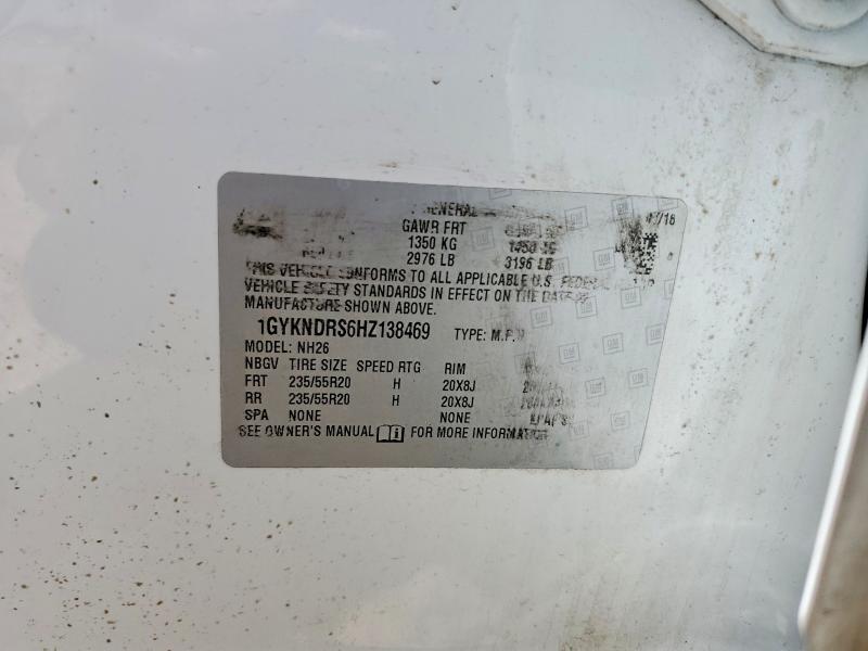 Aukcja sprzedaży 2017 Cadillac Xt5, vin: 1GYKNDRS6HZ138469, numer aukcji: 64771546