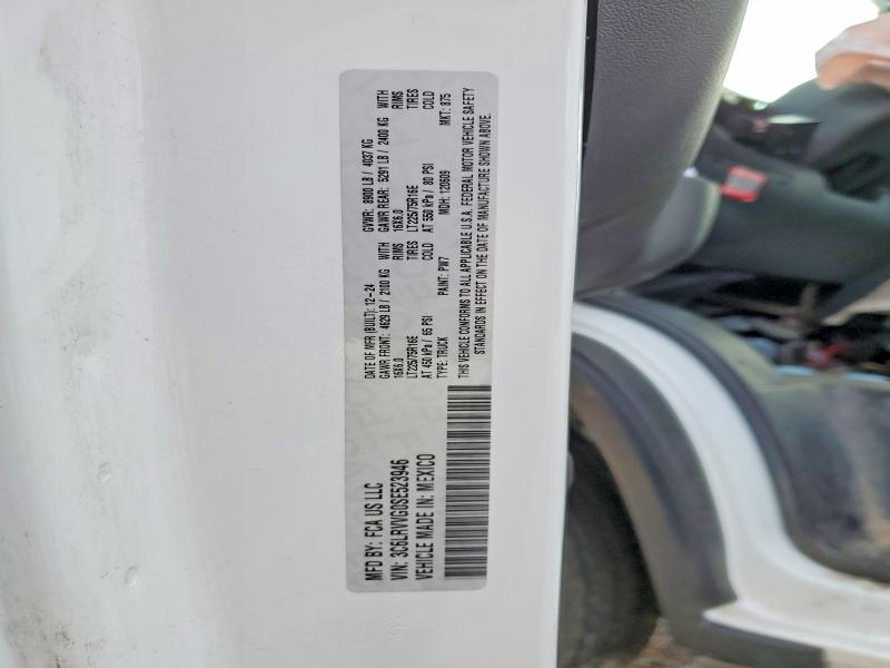64662706 :رقم المزاد ، 3C6LRVVG0SE523946 vin ، 2025 Ram Promaster 2500 مزاد بيع