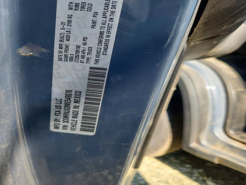 Продаж на аукціоні авто 2021 Ram Promaster 3500, vin: 3C6MRVJG8ME549076, номер лоту: 63233576