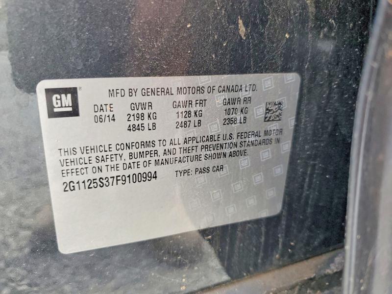 Продаж на аукціоні авто 2015 Chevrolet Impala, vin: 2G1125S37F9100994, номер лоту: 66027616
