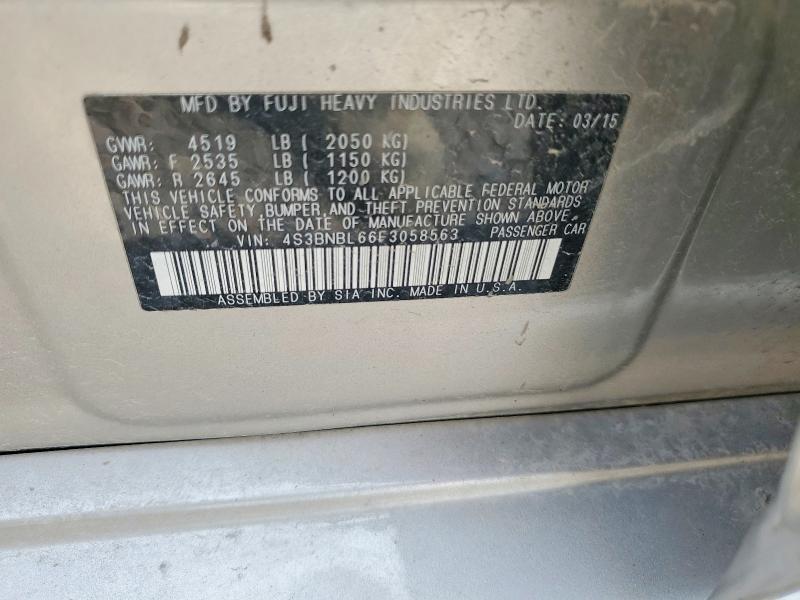 Aukcja sprzedaży 2015 Subaru Legacy, vin: 4S3BNBL66F3058563, numer aukcji: 64320096